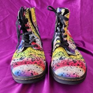 Docs Dr. Martens 1490 Simone Floral Patent Leather Boots Women’s US 6 UK 4